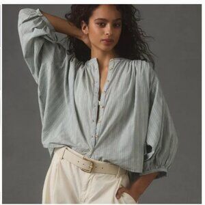 Anthropologie The Sidney Batwing Blouse by Pilcro XS Boho Stripped Casual